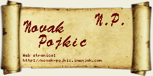 Novak Pojkić vizit kartica